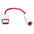 Adapter przewodowy USB-C / 3.5 mm OnePlus - Opakowanie zastępcze - Czerwony / Biały