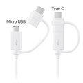 Kabel Samsung Combo EP-DG930DWEGWW - USB-C & MicroUSB - 1.5m - Biały