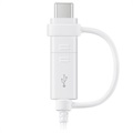 Kabel Samsung Combo EP-DG930DWEGWW - USB-C & MicroUSB - 1.5m - Biały