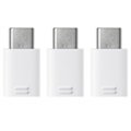 Przejściówka Samsung EE-GN930KW microUSB / USB Typu C - Biała - 3 Pak