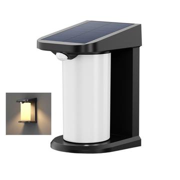 Zewnętrzna lampa solarna LED / kinkiet z czujnikiem ruchu PIR YH0619-PIR - Ciepła biel