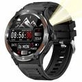 Wodoodporny smartwatch KT76 z kompasem i latarką - 1.53"