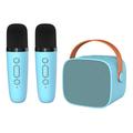 Głośnik Bluetooth P2 dla dzieci z karaoke i 2 mikrofonami - niebieski