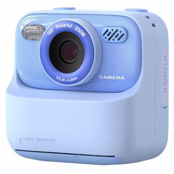 Aparat fotograficzny dla dzieci do natychmiastowego drukowania P79 - podwójny obiektyw, 1080P, 32GB - niebieski
