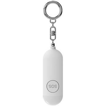 Akumulatorowy osobisty alarm bezpieczeństwa PA100 130dB z diodą LED - biały