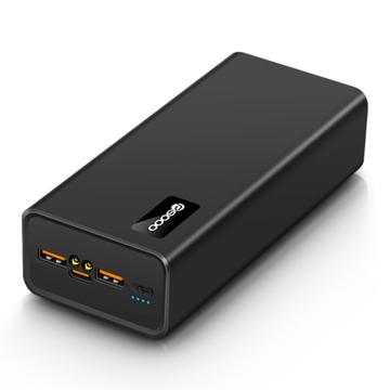 PSOO M16 65W USB-C/USB-A Power Bank 30000mAh z oświetleniem LED - Czarny