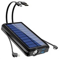 Psooo PS-158 Bezprzewodowy Solarny Powerbank - 10000mAh - Czarny