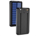 Psooo PS-158 Bezprzewodowy Solarny Powerbank - 10000mAh - Czarny