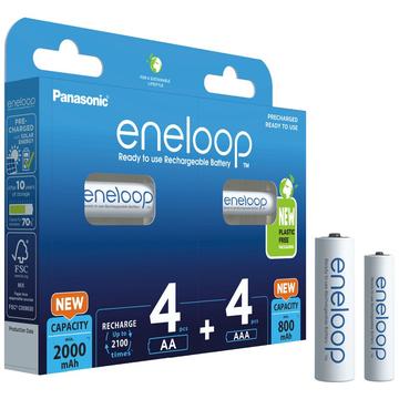 Panasonic Eneloop Mix BK-KJMCDE44E 8BE Akumulatorki AA/AAA - 2000mAh/800mAh - 8 szt.