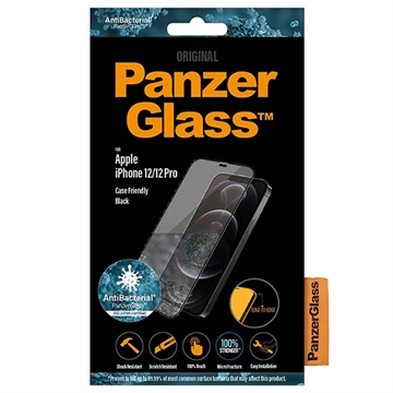 iPhone 12/12 Pro PanzerGlass Case Friendly Zabezpieczenie Ekranu - Czarna Krawędź