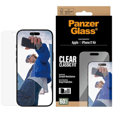 Ochraniacz ekranu ze szkła hartowanego iPhone Air PanzerGlass Classic Fit EasyAligner - 9H