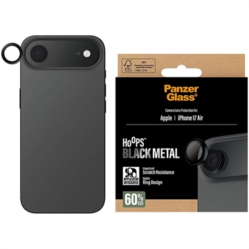 Osłona obiektywu aparatu iPhone Air PanzerGlass Hoops - czarna