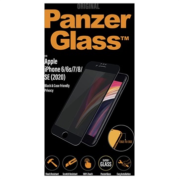 iPhone 6/6S/7/8/SE (2020)/SE (2022) Szkło Hartowane PanzerGlass Case Friendly Privacy - Czerń