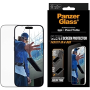 Ochraniacz ekranu iPhone 17 Pro Max PanzerGlass Ultra-Wide Fit z FastFit In-A-Box - 9H - z czarną krawędzią