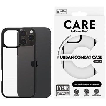 iPhone 16 Pro Max Etui PanzerGlass Care Urban Combat - Czerń / Transparentny