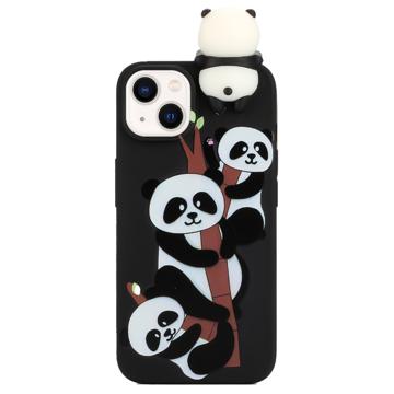 iPhone 14 Etui z TPU Serii Figur 3D - Rodzina Panda