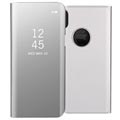 Etui z Klapką Luxury Seria Mirror View iPhone X / iPhone XS - Srebrne