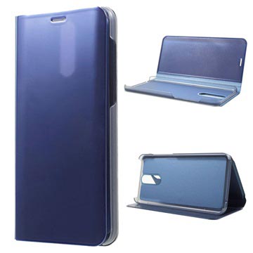 Zamykane Etui Luxury Mirror View do Telefonu Huawei Mate 10 Lite - Niebieskie
