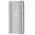 Huawei Mate 10 Luxury Mirror View Flip Case - Silver