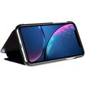 Etui z Klapką do iPhone'a XR Luxury Series Mirror View - Czerń