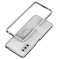 Sony Xperia 10 IV Metalowy Bumper Polar Lights Style - Srebrny