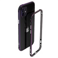 iPhone 12 Mini Metalowy Bumper Polar Lights Style - Czerń / Fiolet