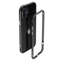 iPhone 12 Mini Metalowy Bumper Polar Lights Style - Czerń / Srebrny