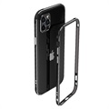 iPhone 12 Pro Metalowy Bumper Polar Lights Style - Czerń / Srebrny