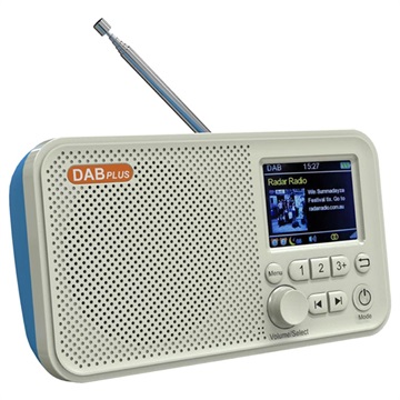 Poręczne Radio DAB & Głośnik Bluetooth C10 - Biało / Niebieskie