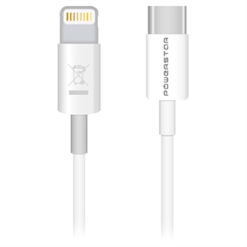 Powerstar Kabel USB-C / Lightning - 1m - Biel