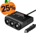 Rozgałęźnik Gniazda Zapalniczki Premium / 4xUSB Ładowarka Samochodowa TR12