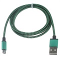 Kabel USB 2.0 / microUSB Premium - 3m - Zieleń