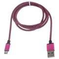 Kabel USB 2.0 / microUSB Premium - 3m - Ciemny Róż