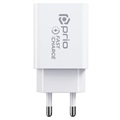 Prio Fast Charge Ładowarka Ścienna - 18W, PD3.0, QC3.0 - Biała