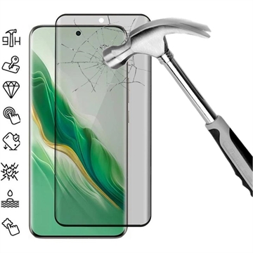 Honor Magic6 Pełne Zabezpieczenie Ekranu ze Szkła Hartowanego Privacy - Czarna Krawędź