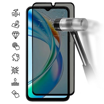 Honor X5b/X5b Plus Pełne Zabezpieczenie Ekranu ze Szkła Hartowanego Privacy - Czarna Krawędź