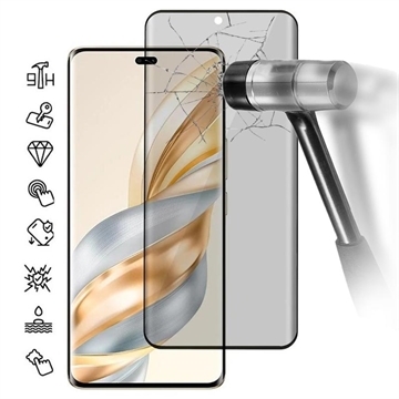Honor X60 Pro Pełne Zabezpieczenie Ekranu ze Szkła Hartowanego Privacy - Czarna Krawędź