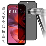 Motorola Moto G05 Pełne Zabezpieczenie Ekranu ze Szkła Hartowanego Privacy - Czarna Krawędź