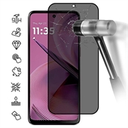 Motorola Moto G55 Pełne Zabezpieczenie Ekranu ze Szkła Hartowanego Privacy - Czarna Krawędź