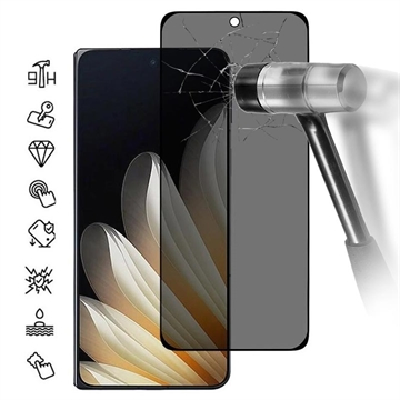 Oppo Find N5 Pełne Zabezpieczenie Ekranu ze Szkła Hartowanego Privacy - Czarna Krawędź
