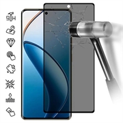Realme 12 Pro/12 Pro+ Pełne Zabezpieczenie Ekranu ze Szkła Hartowanego Privacy - Czarna Krawędź