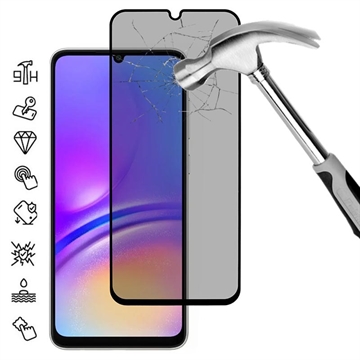 Samsung Galaxy A07 4G/A06 Pełne Zabezpieczenie Ekranu ze Szkła Hartowanego Privacy - Czarna Krawędź
