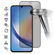 Samsung Galaxy M35 Pełne Zabezpieczenie Ekranu ze Szkła Hartowanego Privacy - Czarna Krawędź