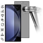 Samsung Galaxy Z Fold6 Pełne Zabezpieczenie Ekranu ze Szkła Hartowanego Privacy - Czarna Krawędź