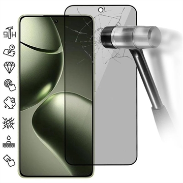 Xiaomi 14T/14T Pro Pełne Zabezpieczenie Ekranu ze Szkła Hartowanego Privacy - Czarna Krawędź