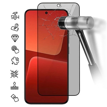 Xiaomi Redmi K70 Ultra Pełne Zabezpieczenie Ekranu ze Szkła Hartowanego Privacy - Czarna Krawędź