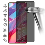 Xiaomi Redmi Note 13 Pełne Zabezpieczenie Ekranu ze Szkła Hartowanego Privacy - Czarna Krawędź