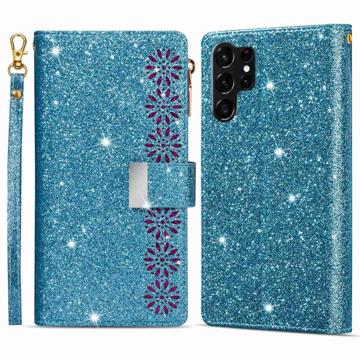 Samsung Galaxy S23 Ultra 5G Etui z Portfelem Starlight Series - Błękitne