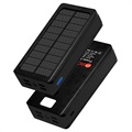 Psooo PS-400 Solarny Powerbank - 4xUSB-A, 30000mAh - Czarny