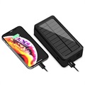 Psooo PS-400 Solarny Powerbank - 4xUSB-A, 30000mAh - Czarny